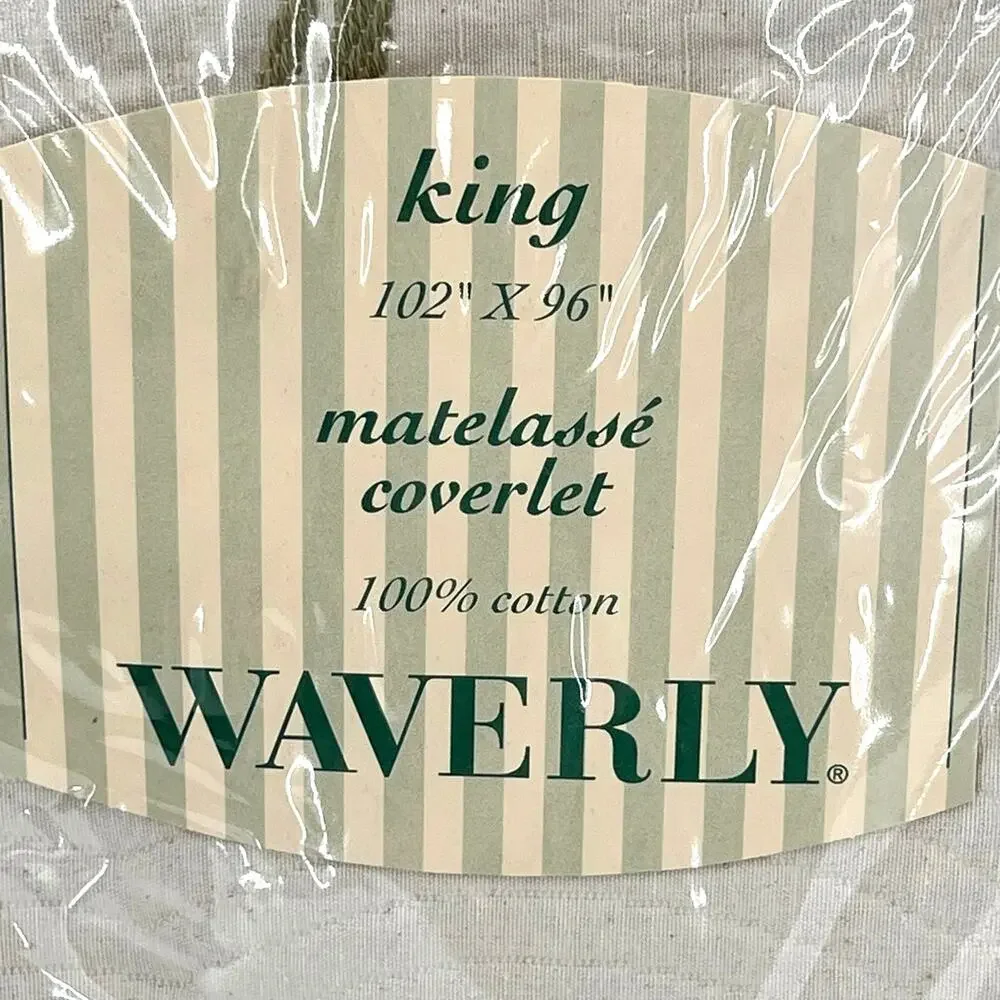 Waverly matelasse quilted coverlet with embroidered palm trees